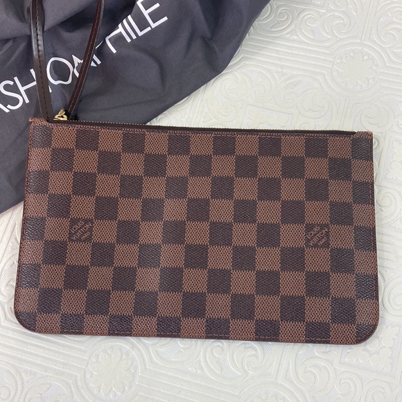 Louis Vuitton Damier Ebene Neverfull MM GM Ponchette - Picture 11 of 12